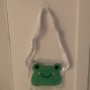 Kids Green Frog Clear Crossbody Bag